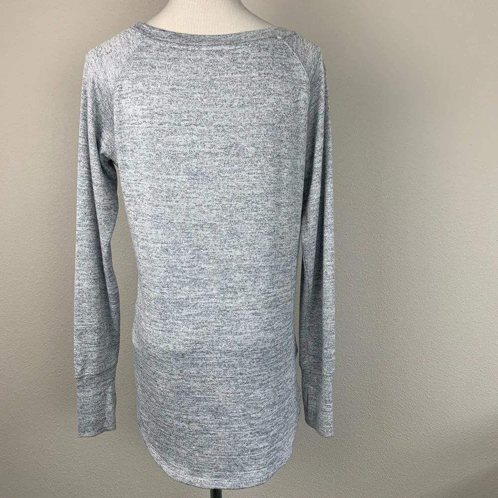 Athleta‎ Pose Tee Heathered Grey Long Sleeve Yoga Top Small 348831-06